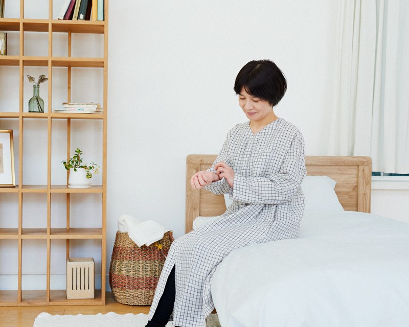 後藤由紀子さん、北欧「ノルディック スリープ」の枕をお試し中です